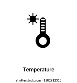 Temperature icon vector isolated on white background, logo concept of Temperature sign on transparent background, filled black symbol