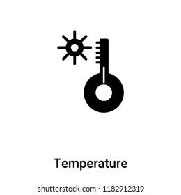 Temperature icon vector isolated on white background, logo concept of Temperature sign on transparent background, filled black symbol