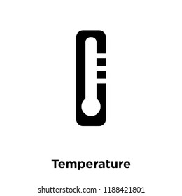 Temperature icon vector isolated on white background, logo concept of Temperature sign on transparent background, filled black symbol