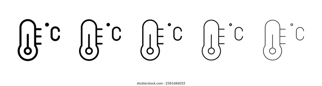 Temperature icon Vector logo sign
