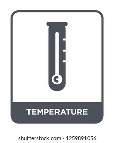 temperature icon vector on white background, temperature trendy filled icons from Industry collection, temperature simple element illustration