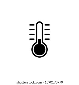 Vector de icono de temperatura. Icono del termómetro. Diseño plano sobre fondo blanco.