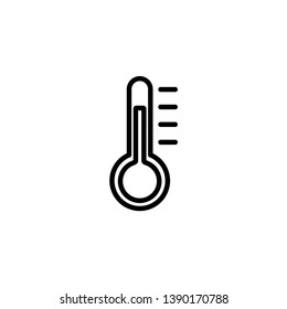 Temperature icon vector. Thermometer icon illustration. Flat design style on white background.