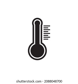 Temperature icon vector. Thermometer icon illustration. Flat design style on white background.