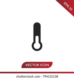 Temperature icon vector, thermometer symbol.