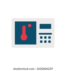 Temperature Icon Vector for Weather and Sensor Data. Thermometer design for heat, climate, and IoT tools. Flat Icon