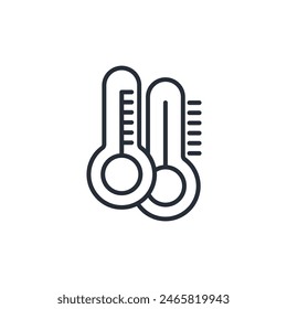 temperature icon. vector.Editable stroke.linear style sign for use web design,logo.Symbol illustration.