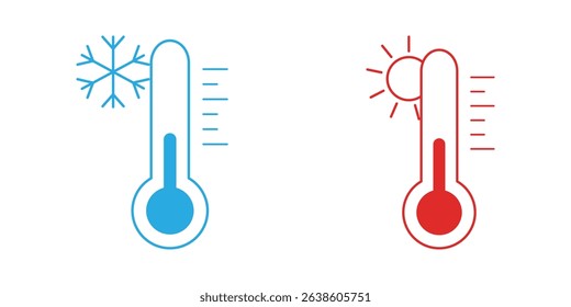  temperature icon white on background