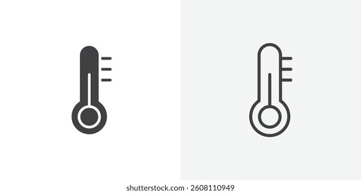 Temperature icons design. vector icons for ui designs