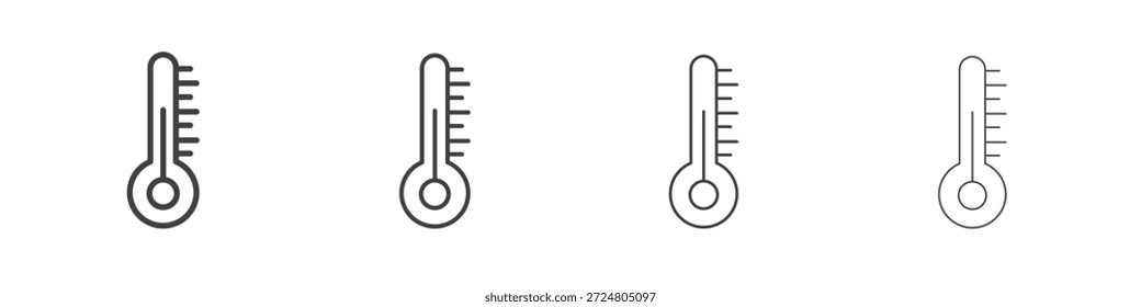 Ícones de temperatura para design gráfico e web.