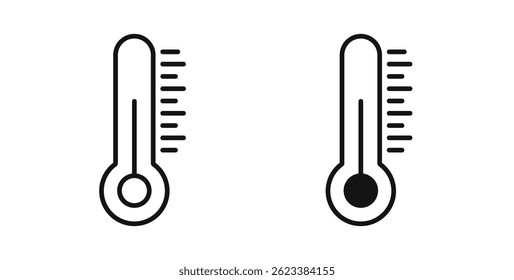 Temperature icons on white background for web