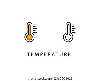 Temperature Icons set, autumn icon stock illustration.