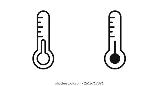 Temperature icons set for website design