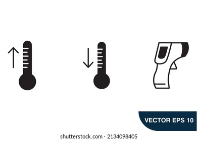 temperature icons  symbol vector elements for infographic web