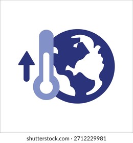 temperature increase icons. simple colored vector illustrtation