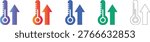 Temperature Increase Indicator Icons vol 1895