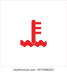temperature indicator icon vector illustration logo design