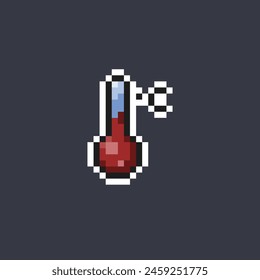 indicador de temperatura en estilo pixel art