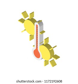 Temperature isometric left top view 3D icon