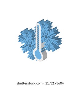 Temperature isometric left top view 3D icon