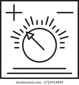 Temperatur Knopf Vektor Linie Symbol Design
