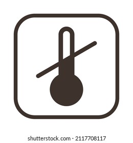 temperature level cardboard seal icon