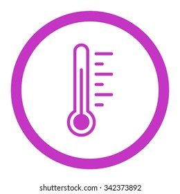 Temperature Level vector icon. Style is flat rounded symbol, violet color, rounded angles, white background.
