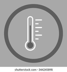 Temperature Level vector icon. Style is bicolor flat rounded symbol, dark gray and white colors, rounded angles, silver background.