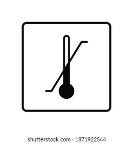 Temperature limit symbol for packaging vector illustration on white background