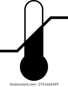 Temperature limit. Thermometer indicating the lower and upper temperature limits. Permissible temperature limits at which the product must be stored. Compliance with storage standards. Marking.