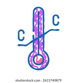 temperature limitation doodle icon sketch vector. temperature limitation sign. isolated symbol illustration