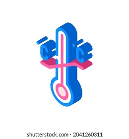 temperature limitation isometric icon vector. temperature limitation sign. isolated symbol illustration