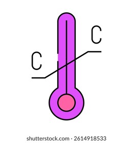 temperature limitation line icon vector. temperature limitation sign. isolated symbol illustration