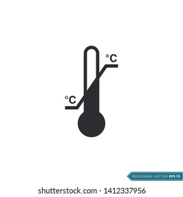 Temperature limitation. Packaging sign icon vector template flat design