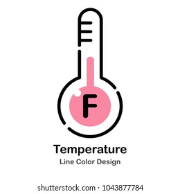 Temperature Line color icon