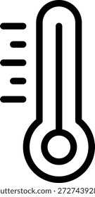 Vektorgrafik des Temperaturlinien-Symbols