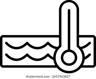 Temperature Line Icon Vector Design