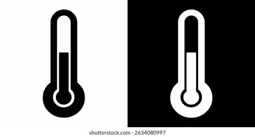Conjunto de ilustrações do vetor do ícone de linha de temperatura.