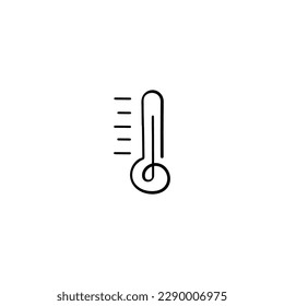 Diseño de iconos de estilo de línea de temperatura