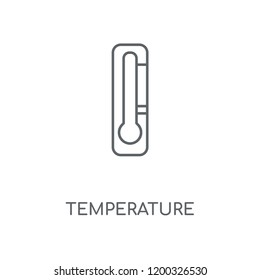 Temperature linear icon. Temperature concept stroke symbol design. Thin graphic elements vector illustration, outline pattern on a white background, eps 10.