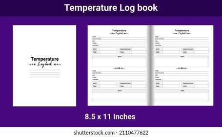 Temperature Logbook Best Selling,  Temperature Journal, Temperature Tracker