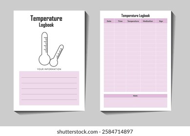 Temperature Logbook Template Design KDP Interior