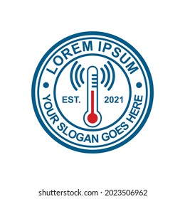 temperature logo , thermometer logo vector