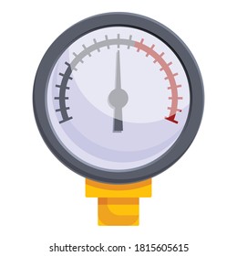 Icono del manómetro de temperatura. Dibujo del icono del vector del manómetro de temperatura para el diseño web aislado en fondo blanco