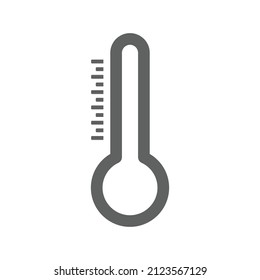 Temperatura, icono de medida. Gráficos vectoriales grises.