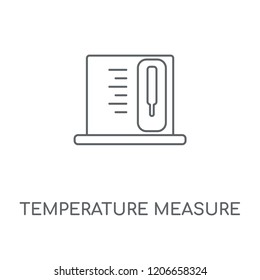 Temperature Measure linear icon. Temperature Measure concept stroke symbol design. Thin graphic elements vector illustration, outline pattern on a white background, eps 10.