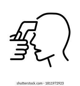 símbolo vectorial de la línea de medición de temperatura