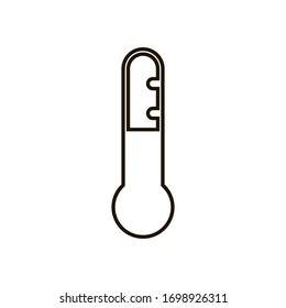 Temperature meter icon in trendy flat style isolated on white background. Eps 10.