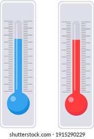 Temperature meter, illustration, vector on a white background.