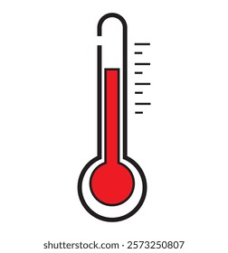 Temperature Monitor Icon Set. Vector symbols for measuring high and low temperatures. Indicators for climate warmth.